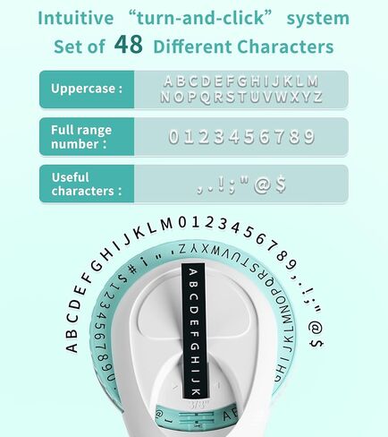 Vixic Embossing Label Maker Machine with Tapes, Handheld Embossed Label Maker, Manual Vintage Embosser, 3D Portable Label Printer for Home Office School Kids DIY Crafting, Green in Kuwait