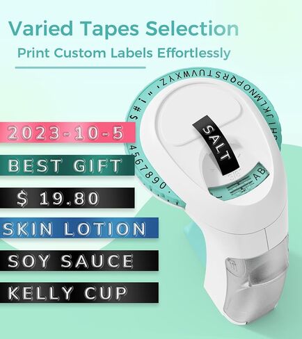 Vixic Embossing Label Maker Machine with Tapes, Handheld Embossed Label Maker, Manual Vintage Embosser, 3D Portable Label Printer for Home Office School Kids DIY Crafting, Green in Kuwait