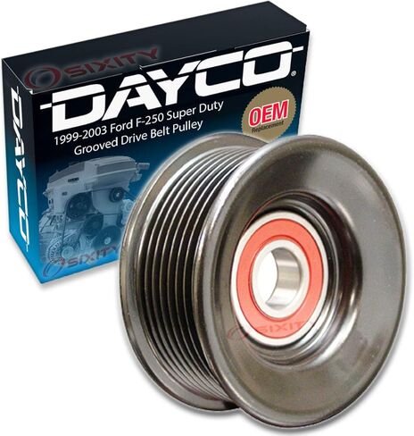 بكرة شد حزام محرك البكرة المخددة من Dayco متوافقة مع Ford F-250 Super Duty 6.0L 7.3L V8 1999-2003 in Saudi Arabia