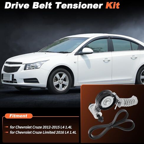 38344A Serpentine Belt Drive Tensioner Kit for Chevrolet Cruze 2012-2015 Engine Drive Belt Tensioner Assembly for Chevy Cruze Limited 2016 L4 1.4L 5PK1400 25195388 in Saudi Arabia