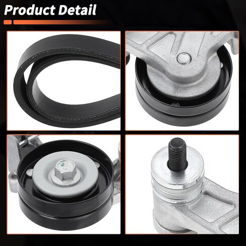 38344A Serpentine Belt Drive Tensioner Kit for Chevrolet Cruze 2012-2015 Engine Drive Belt Tensioner Assembly for Chevy Cruze Limited 2016 L4 1.4L 5PK1400 25195388 in Saudi Arabia
