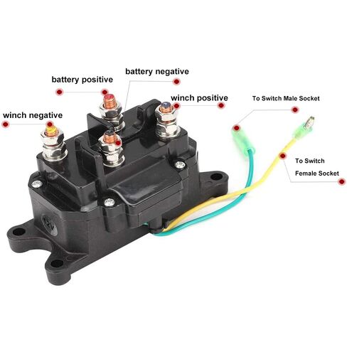 Winch Solenoid Relay Contactor 12V 250A Winch Relay Thumb Truck for ATV UTV Boat 4x4 Vehicles 3500-4500lbs Winch in Kuwait
