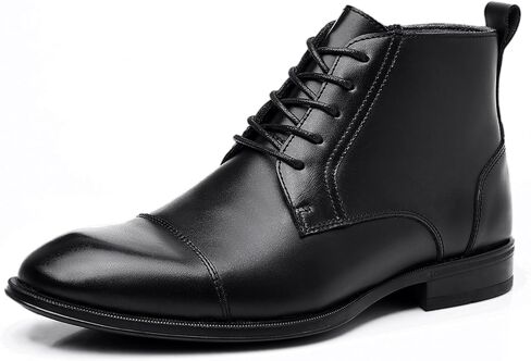 أحذية هولي دوف تشيلسي للرجال - جلد طبيعي، أحذية تشيلسي للرجال بسحاب جانبي، أحذية كاجوال سهلة الارتداء للكاحل، أحذية رسمية على طراز تشوكا وأكسفورد in Kuwait