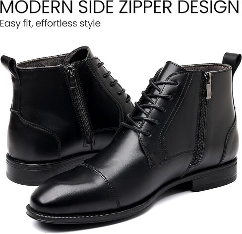 Holy dove Chelsea Boots Men – Genuine Leather,Chelsea Boots for Men with Side Zipper, Casual Slip-On Ankle Boots, Chukka & Oxford Style Dress Boots in Saudi Arabia