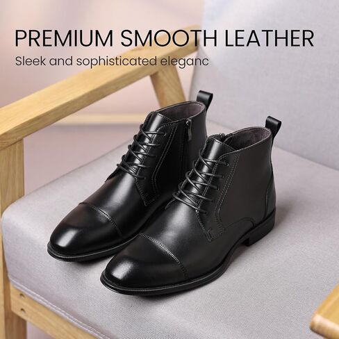 Holy dove Chelsea Boots Men – Genuine Leather,Chelsea Boots for Men with Side Zipper, Casual Slip-On Ankle Boots, Chukka & Oxford Style Dress Boots in Saudi Arabia