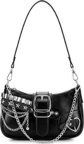 Cute Y2K Purse for Women - Vintage Star Pattern Shoulder Bag, Punk Style Y2K Handbag, Retro Crossbody Bag for Women in Saudi Arabia
