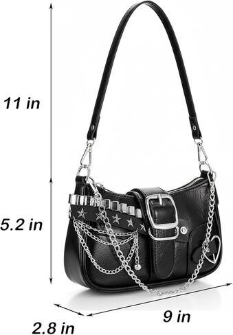 Cute Y2K Purse for Women - Vintage Star Pattern Shoulder Bag, Punk Style Y2K Handbag, Retro Crossbody Bag for Women in Saudi Arabia