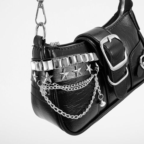 Cute Y2K Purse for Women - Vintage Star Pattern Shoulder Bag, Punk Style Y2K Handbag, Retro Crossbody Bag for Women in Saudi Arabia