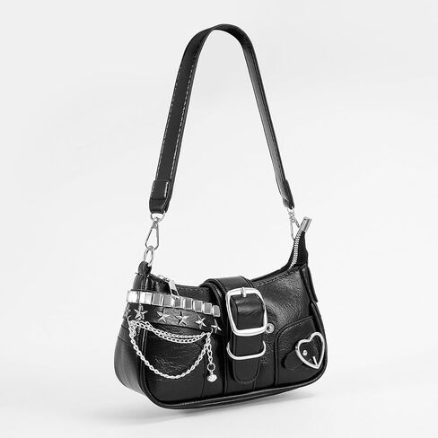 Cute Y2K Purse for Women - Vintage Star Pattern Shoulder Bag, Punk Style Y2K Handbag, Retro Crossbody Bag for Women in Saudi Arabia