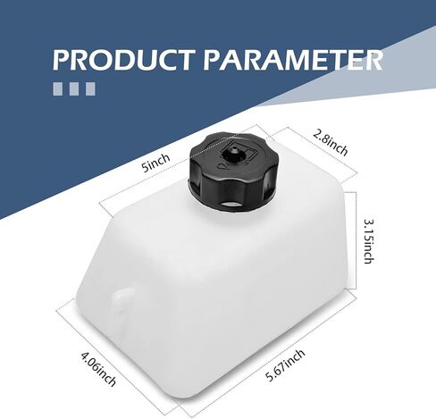 1 PC Motorcycle Petrol Tank, Podoy Mini Bike Fuel Tank, Motorcycle Fuel Modified System Replacement, Universal for Quad Dirt Pocket ATV 2 Stroke 43cc 45cc 47cc 49cc (White) in Saudi Arabia