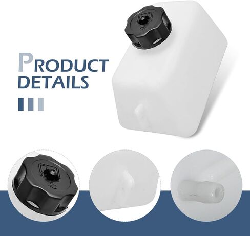 1 PC Motorcycle Petrol Tank, Podoy Mini Bike Fuel Tank, Motorcycle Fuel Modified System Replacement, Universal for Quad Dirt Pocket ATV 2 Stroke 43cc 45cc 47cc 49cc (White) in Saudi Arabia