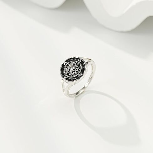 925 Sterling Silver Celtic Knot Ring for Women, Witches Knot Vintage Jewelry, Handcrafted Boho Protection Amulet Gift, Size 6-10 in Saudi Arabia