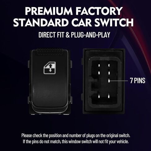 مفتاح التحكم في نافذة الطاقة 93580-2E000 بديل لشركة Hyundai Tucson 2004-2010، مفتاح نافذة بزر واحد من جانب الركاب in Kuwait