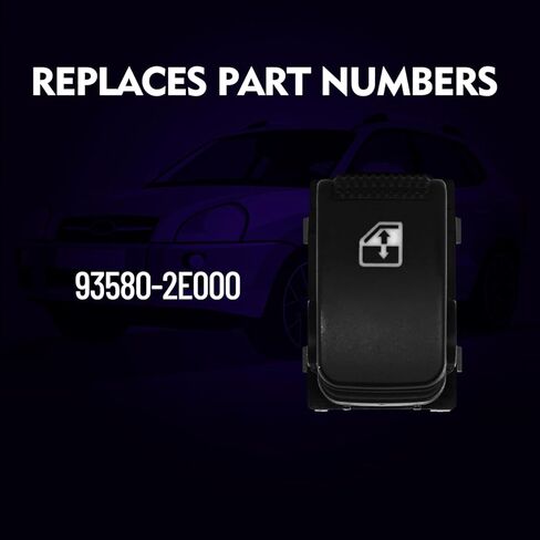 مفتاح التحكم في نافذة الطاقة 93580-2E000 بديل لشركة Hyundai Tucson 2004-2010، مفتاح نافذة بزر واحد من جانب الركاب in Kuwait
