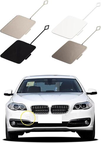 غطاء خطاف سحب المصد الأمامي للسيارة متوافق مع BMW 5 Series F10LCI Sedan F11LCI Wagon Fit 518i 520i 525ix 528ix 530d 535iX 535i 550i 2014 2015 2016 51117332682 غطاء صغير لقطر العين in Saudi Arabia