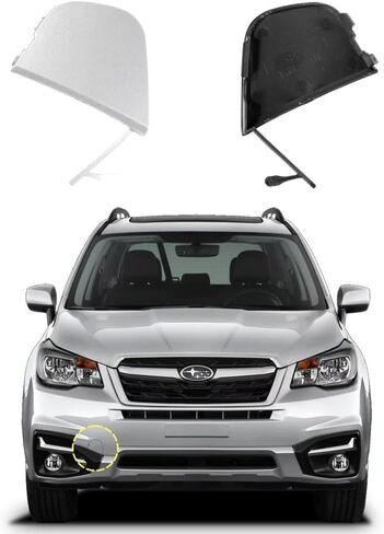 Car Front Bumper Tow Hook Cover Compatible with Subaru Forester 2.5L H4 2017 2018 Trailer Cover Cap 57731-SG220 Small Lid Towing Eye Cap Silver in Saudi Arabia