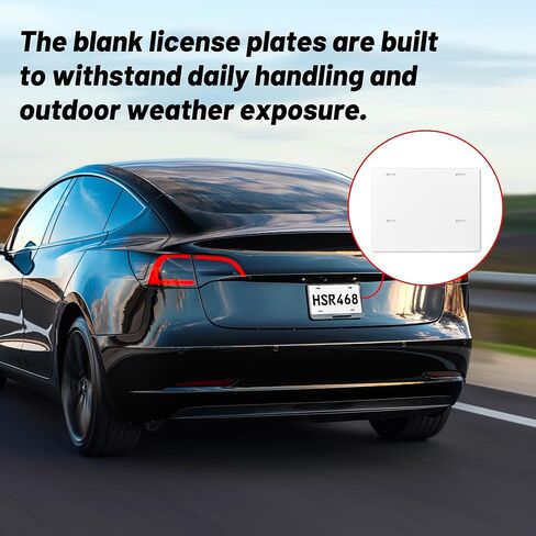 Homar 100 pcs Temporary License Plates for Car Dealers 8.5"X11" Blank License Plate Laser Printable Tear Resistant & Waterproof (1 Perf / 5 Mil) in Kuwait