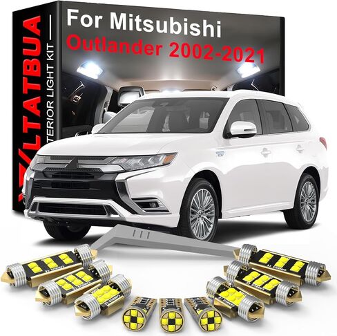 LED Interior Light Kit Package Replacement for Mitsubishi Outlander 2002 2003 2004 2005 2006 2007 2008 2009 2010 2011 2012 2013 2014 2015 2016 2017 2018 2019 2020 2021 in Saudi Arabia