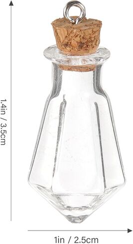 Gatuida 10pcs Mini Glass Bottles with Cork, Tiny Wishing Jars for Diy Crafts, Home Decor, Message Bottles, Transparent Miniature Glass Vials in Saudi Arabia