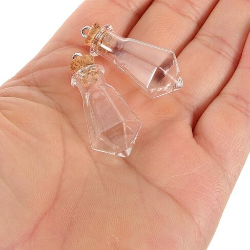 Gatuida 10pcs Mini Glass Bottles with Cork, Tiny Wishing Jars for Diy Crafts, Home Decor, Message Bottles, Transparent Miniature Glass Vials in Saudi Arabia