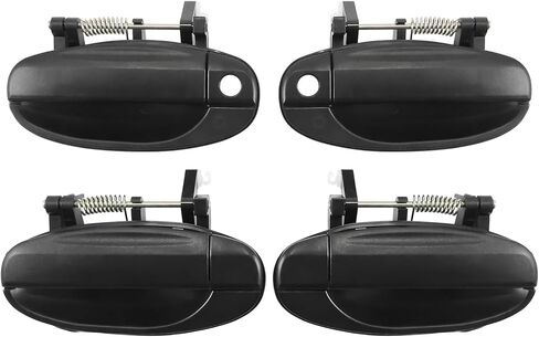 مقابض الأبواب الخارجية من COOL STAR 1311174 متوافقة مع Chevy Aveo 2004-2008 Aveo5 2009-2011 المستخرج باللون الأسود الأمامي والخلفي للسائق الأيسر ومقبض باب الركاب الأيمن استبدال 96541632 in Saudi Arabia