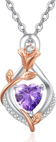 AENEAS Infinity Birthstone Necklace for Women Sterling Silver Infinity Teardrop Pendant Forever Love Jewelry Gift for Birthday Anniversary Christmas in Kuwait