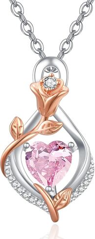 AENEAS Infinity Birthstone Necklace for Women Sterling Silver Infinity Teardrop Pendant Forever Love Jewelry Gift for Birthday Anniversary Christmas in Saudi Arabia