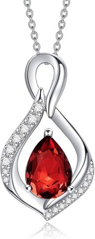 AENEAS Infinity Birthstone Necklace for Women Sterling Silver Infinity Teardrop Pendant Forever Love Jewelry Gift for Birthday Anniversary Christmas in Saudi Arabia