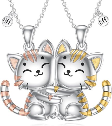 Best Friends Necklace 2 Gifts BFF Necklace Cat/Bunny Pendant Friendship Jewelry for Women in Saudi Arabia