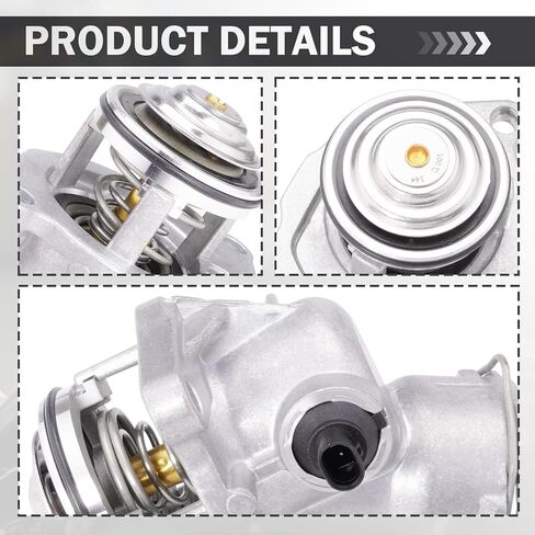 Engine Coolant Thermostat Assembly with Temperature Sensor – Replacement for 2722000115、2722000415 ，Merc edes-Be nz C230, CLK350, GLK350, S400, ML350, SLK280, SLK300–High Performance in Saudi Arabia