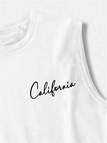 Men's Sleeveless Summer Tank Tops Tropical Crew Neck Cool Cut Off Muscle Shirts in Saudi Arabia