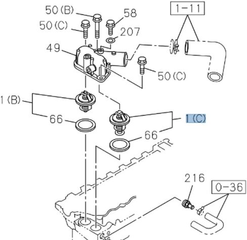 Set of Engine Coolant Thermostat 85℃ and 82℃ For ISUZU NPR NQR 4HK1 5.2L 98-24 in Saudi Arabia