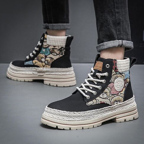 Men's High-top Boots with Non-Slip Soles for Outdoor Walking in Any Season in Saudi Arabia
