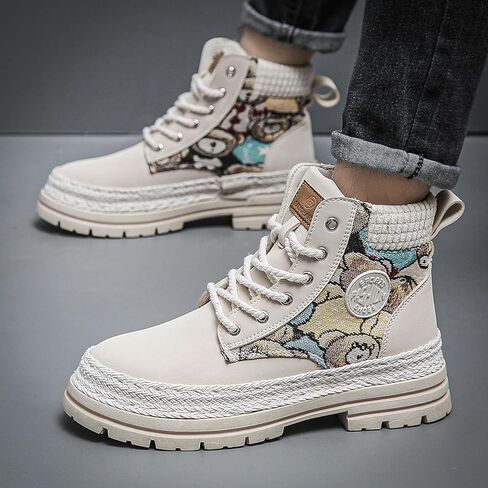 Men's High-top Boots with Non-Slip Soles for Outdoor Walking in Any Season in Saudi Arabia