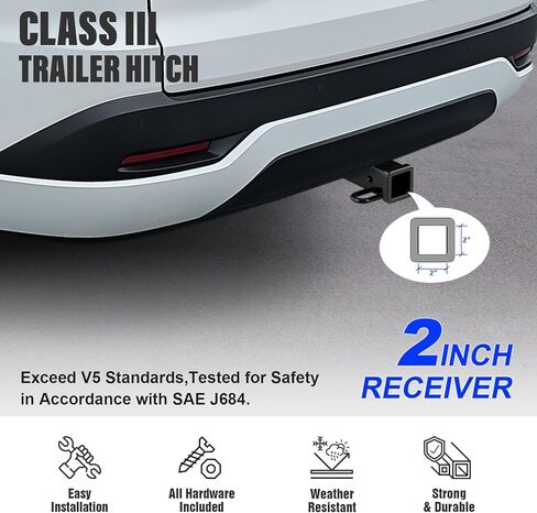 APS Rear Trailer Hitch, 2 inch Towing Hitch Receiver Class 3 Hitch Cover Included Compatible with Lexus TX350 TX500h TX550h+ 2024-2026 in Saudi Arabia
