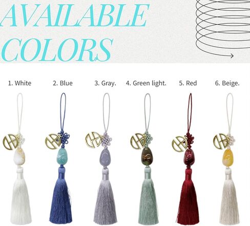 Korean Norigae Tassel Charm with Gemstone, Traditional Hanbok Keychain & Bag Charm in Saudi Arabia