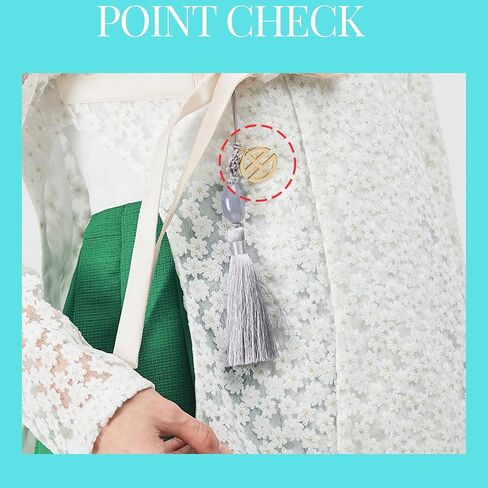 Korean Norigae Tassel Charm with Gemstone, Traditional Hanbok Keychain & Bag Charm in Saudi Arabia
