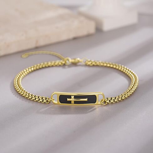 أساور الصليب الصلاة الصفاء 925 الفضة الاسترليني الصليب أساور للرجال هدايا المجوهرات الصلاة الصفاء in Kuwait