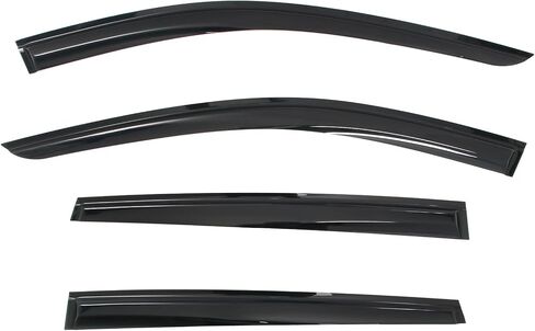 IKON MOTORSPORTS Tape on Window Visors Compatible with 2025-2026 Nissan Kicks, Mugen Style Acrylic Somke Rain Guards, Side Window Wind Deflectors 4PCS in Saudi Arabia