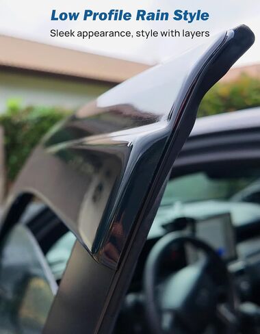 واقيات المطر منخفضة المستوى من JOYTUTUS متوافقة مع 2025 2026 Toyota 4Runner، حاجب فتحة تهوية النافذة الخارجية | تصميم بلا فجوة | يقلل من ضجيج الرياح والمطر in Saudi Arabia