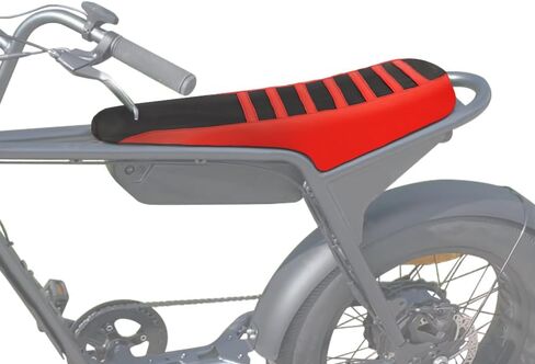 غطاء مقعد بمقبض مخطط غير قابل للانزلاق من Xitomer مناسب لسلسلة Super73 Z (Z1/ZX/Z Miami) - غطاء بديل من جلد PVC مع غطاء مقعد دراجة كهربائية معزز للراحة والتحكم (أسود) in Kuwait