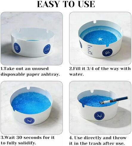 طقم منفضة سجائر محمول 25 قطعة، طقم منافض سجائر للاستعمال مرة واحدة، طقم رمل منفضة سجائر، صغير الحجم وموفر للمساحة، مناسب للمكاتب وغرف المعيشة وغرف النوم والحدائق وغيرها من الإعدادات، سهل التنظيف in Kuwait