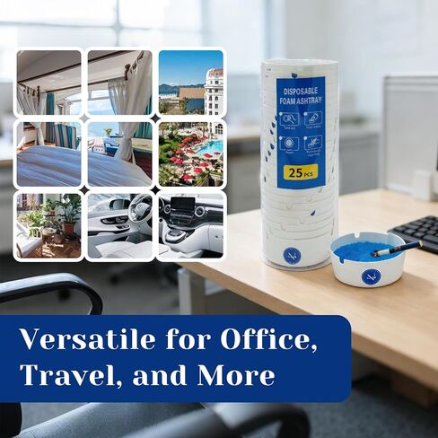 طقم منفضة سجائر محمول 25 قطعة، طقم منافض سجائر للاستعمال مرة واحدة، طقم رمل منفضة سجائر، صغير الحجم وموفر للمساحة، مناسب للمكاتب وغرف المعيشة وغرف النوم والحدائق وغيرها من الإعدادات، سهل التنظيف in Kuwait