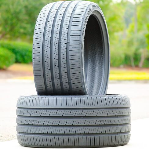 مجموعة من 2 (اثنين) إطارات Aplus PRO Racing لجميع المواسم عالية الأداء للركاب - 255/35R20 255/35ZR20 255/35/20 255/35-20 نطاق تحميل 97 وات XL 4 طبقات BSW جدار جانبي أسود UTQG 420AA in Saudi Arabia