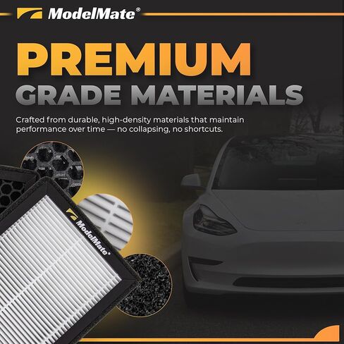 Air Filter Replacement for Tesla (2 Pack) HEPA Air Filter with Activated Carbon, Compatible with Tesla Model 3 & Model Y (2016-2025) Cabin Air Filter, Easy Install Kit Included in Saudi Arabia