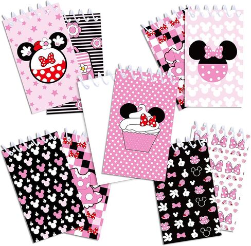 24 Pcs Pink Cartoon Mini Pocket Notebooks 2.36 x 3.94 Inch Mouse Pattern Small Notepads Mouse Them Birthday Party Favors Gift for Office School Teacher Classroom Rewards Supplies in Saudi Arabia