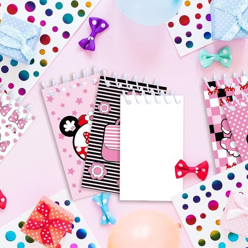 24 Pcs Pink Cartoon Mini Pocket Notebooks 2.36 x 3.94 Inch Mouse Pattern Small Notepads Mouse Them Birthday Party Favors Gift for Office School Teacher Classroom Rewards Supplies in Saudi Arabia