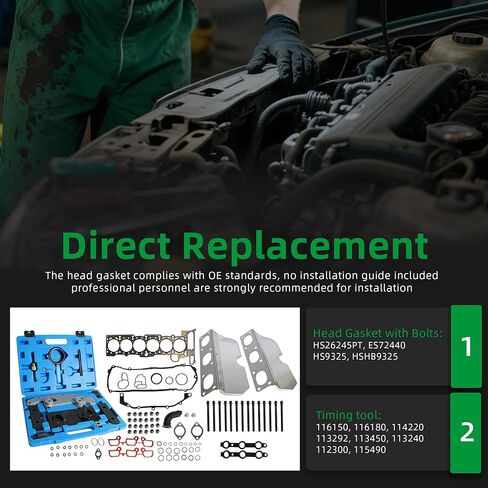 Head Gasket&Camshaft Timing Tool Kit,for BMW E83 X3 04-06,for E53 X5 01-06,for E36 Z3 01-02,for E85 Z4 03-05,for E46 325Ci 325i 325xi 330Ci 330i 330xi 01-06,for E39 525i 530i 01-05,2.5/3.0L in Saudi Arabia