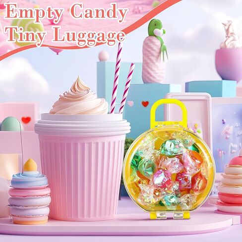 36 Pcs Mini Suitcase Party Favor Gift Box Empty Storage Clear Candy Luggage Suitcase Packaging Case Tiny Luggage Cute Miniature Travel Case Box for Wedding Bridesmaid Bridal Travel Party in Saudi Arabia