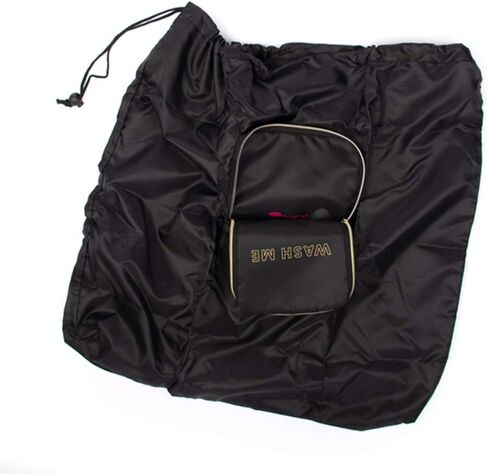 حقيبة غسيل قابلة للتوسيع للسفر من MIAMICA باللونين الأسود والذهبي، باللون الأسود والذهبي in Kuwait